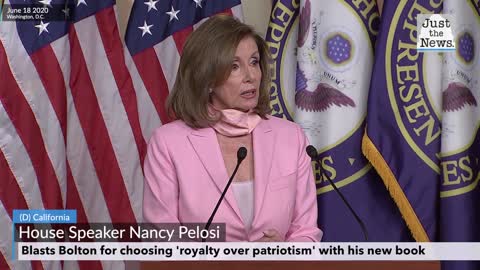 Pelosi isn't please with Bolton using his book for the royalties