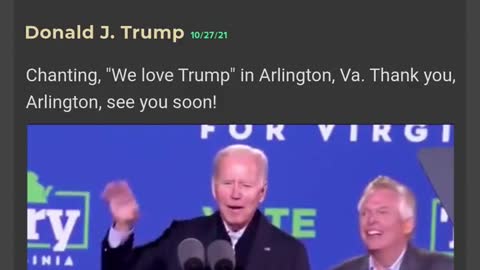 Chanting "We Love Trump" in Arlington, Va.