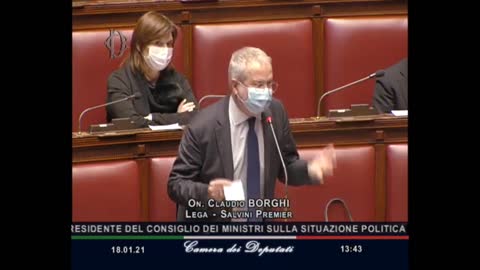 🔴 Intervento dell'On. Claudio Borghi in Aula in occasione delle comunicazioni del PdC (18/01/2021)