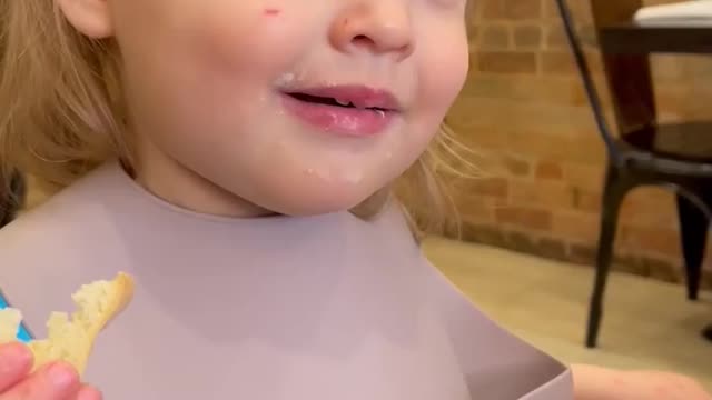 My Adorable Granddaughter Trying Some Escargot (snail)