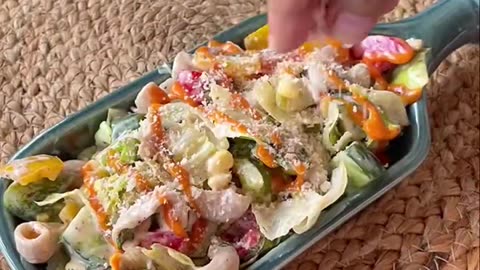 Crunchy, Creamy & Delicious Pasta Salad in 10 mins🥗🥰#pastarecipe #pastasalad #saladrecipe #salads