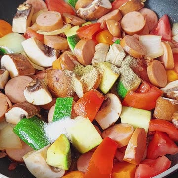 Fussili Pasta with vegetables 🍝 👩‍🍳 #food #cooking #pasta #homemade #recipe