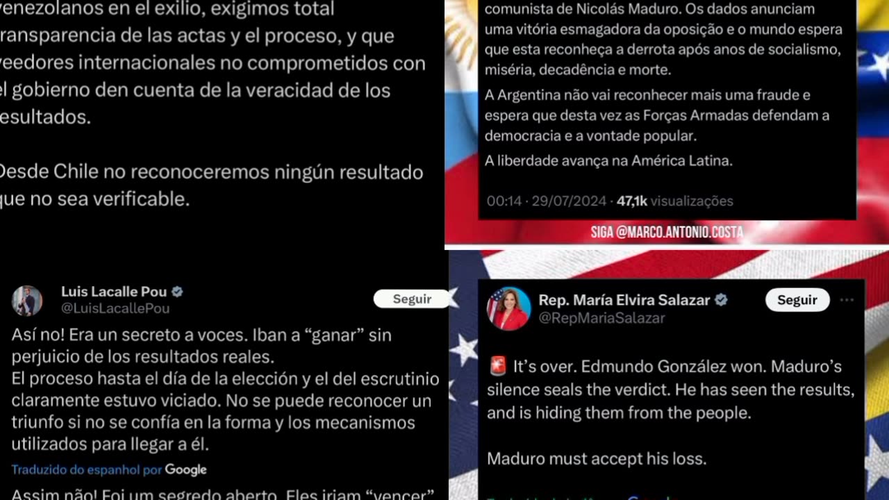 Javier Milei: "¡DICTADOR MADURO, FUERA!