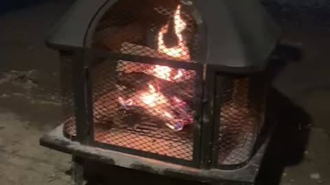 a wood-burning stove