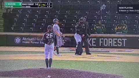 A live arm for Wake Forest comes in at the end of a blowout and the TV guys are confused
