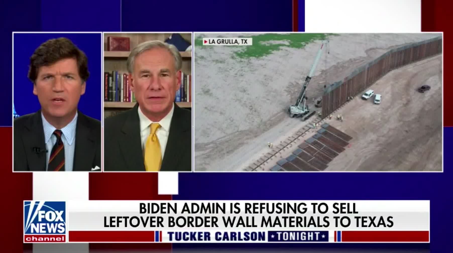 Texas Gov. Greg Abbott on the border wall his state is building to combat Biden's border crisis