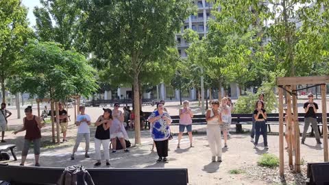 Les Masques Blancs Lyon dansent sur HK et Jerusalema Confluence 14 Août