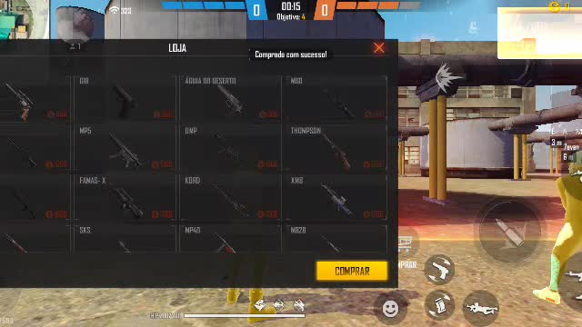 Jogando free fire