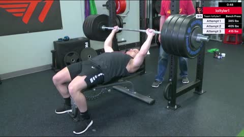 funny video tyler 415lb on bench