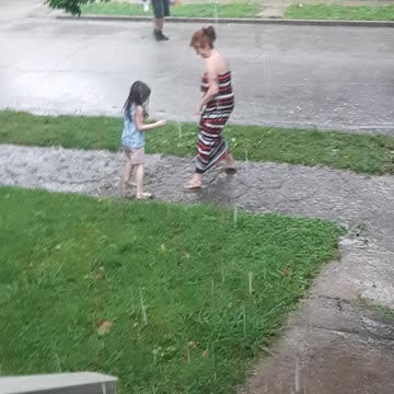 Playing in the rain