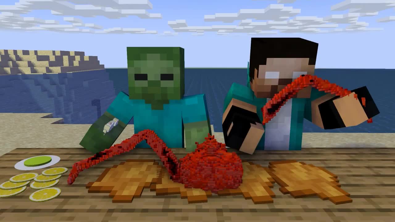 Alaska #Mukbang Eating Monster School Enjoying _ Mukbang Animation Minecraft Animation