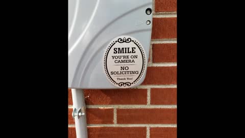 Review: SmartSign Decorative No Soliciting Door Sign, Smile You're On Camera Sign, No Solicitin...