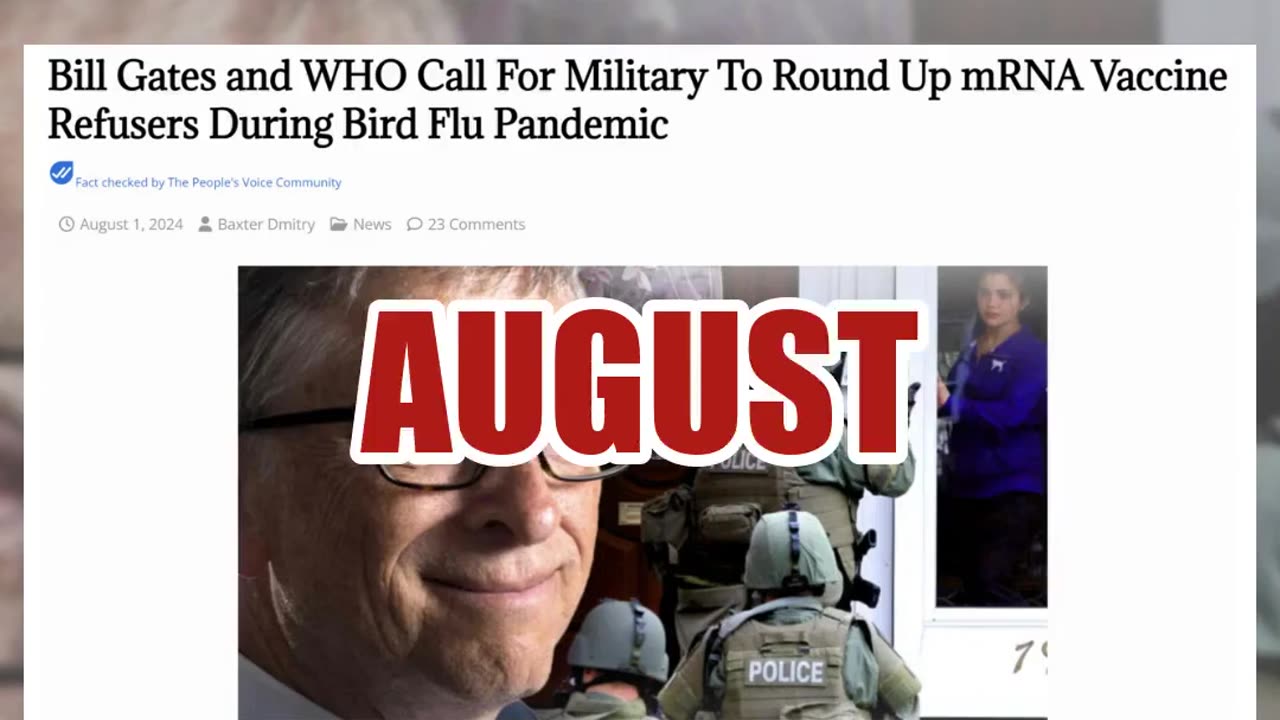 Fact Check: WHO Did NOT Call For Military To Roundup mRNA Vaccine Refusers During Bird Flu Pandemic