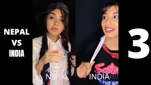 nepal vs india tiktok viral girls