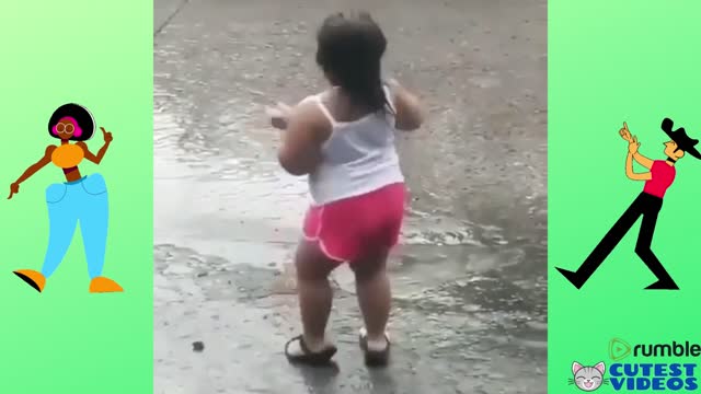 Girl dancing on the sidewalk