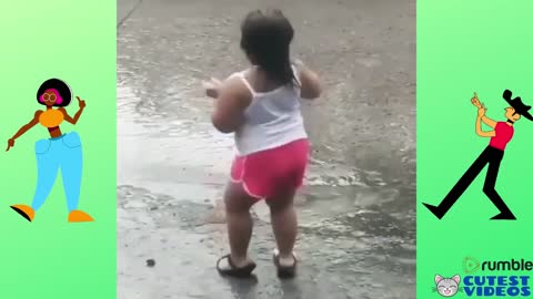 Girl dancing on the sidewalk