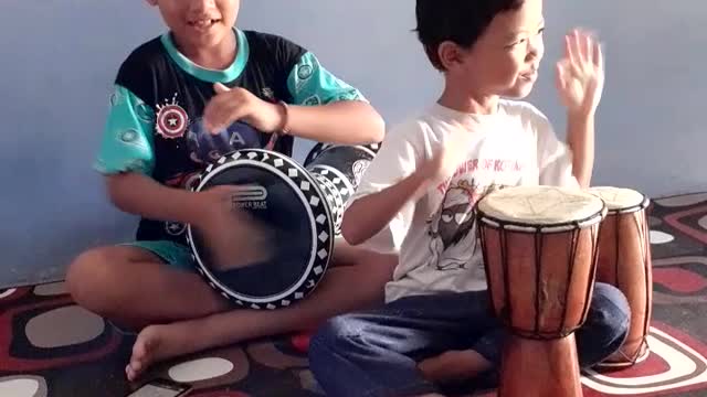 Playing darbuka