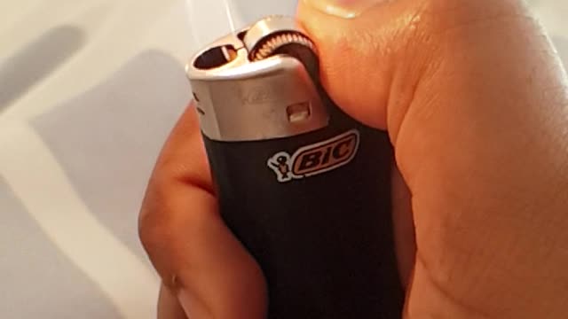 Lighter in slow motion