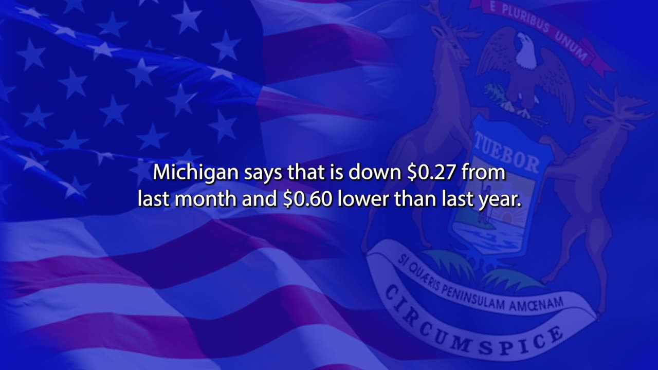 Michigan's average gasoline price is down seven-cents a gallon