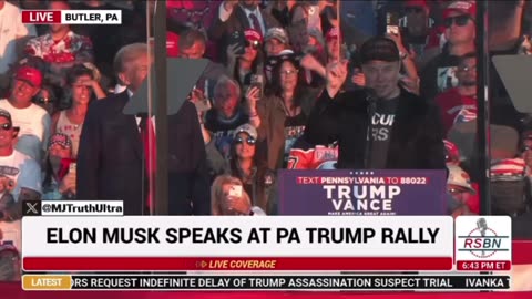 Trump Introduces Elon Musk - Who calls himself Dark MAGA