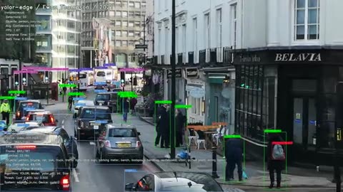 "Traffic on a busy street in London.