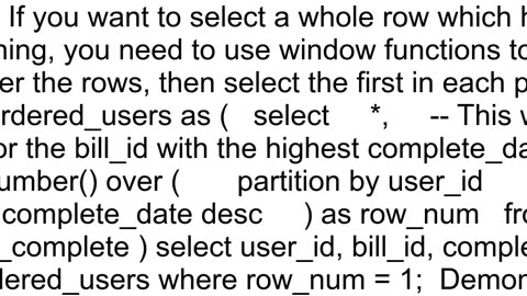 How to select a row group by a column regardless of difference in other columns