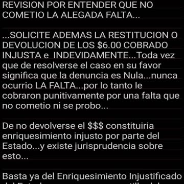 Restitucion de lo Ilegal y Punitivamente Cobrado en CASOS NULOS