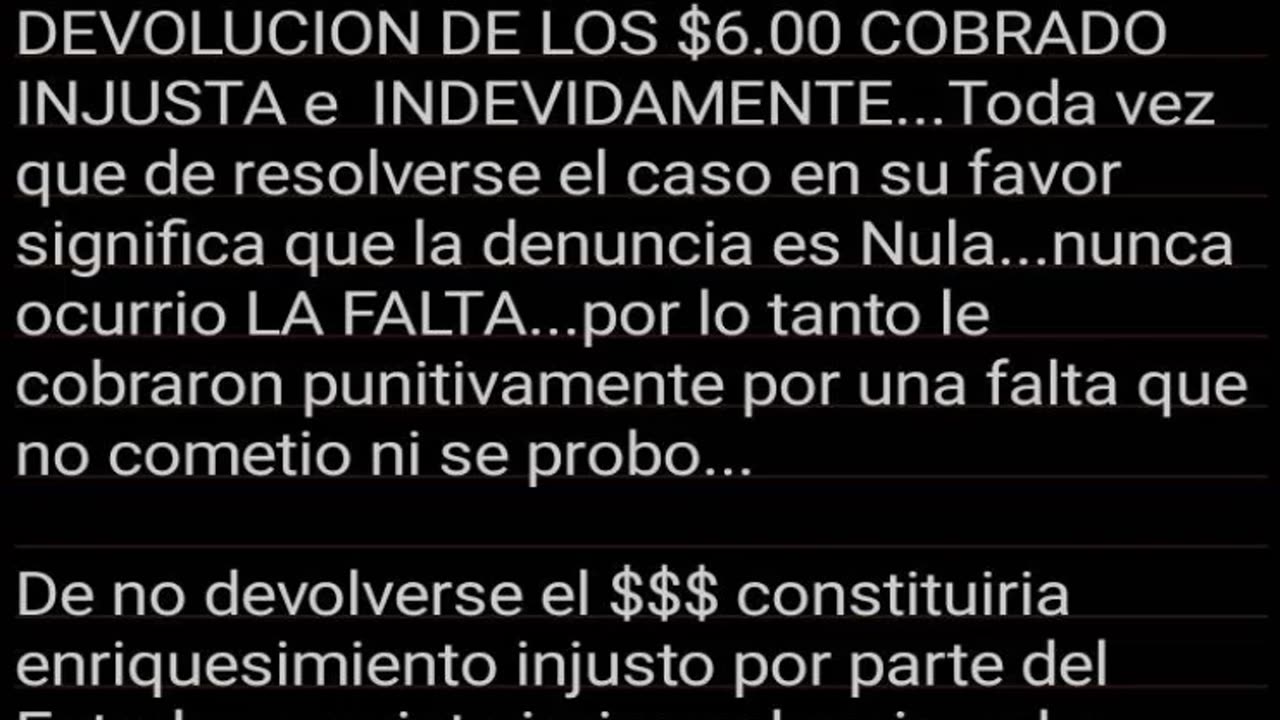 Restitucion de lo Ilegal y Punitivamente Cobrado en CASOS NULOS