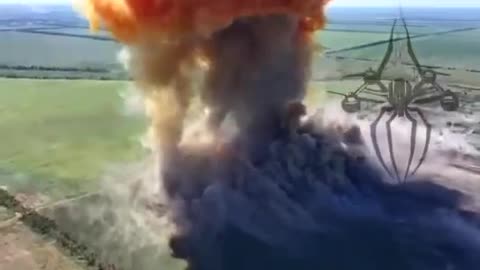 🔥 Explosion of a russian ammunition depot. Pokrovsk direction.