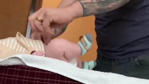 Dad's First Dirty Diaper