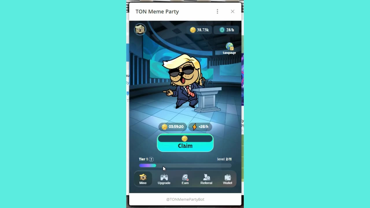 new mining mini app telegram TON MEME PARTY