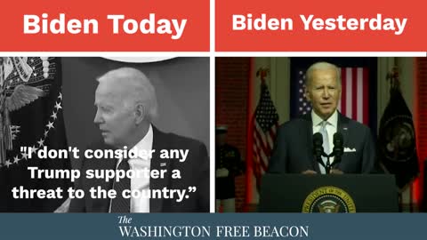Biden against MAGA yesterday vs today