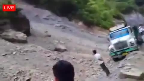 Danger land sliding live