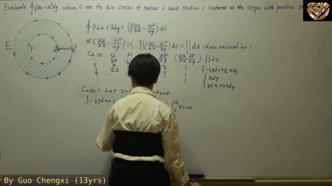 (122)13岁郭承曦用英文开讲《定积分的特殊方法及其应用》
