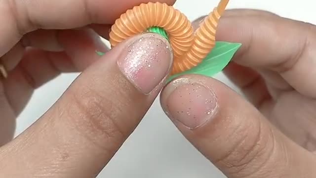 Snail made of disposable straw
