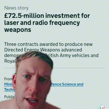 The UK invest in Directed Energy Weapons (DEWs)