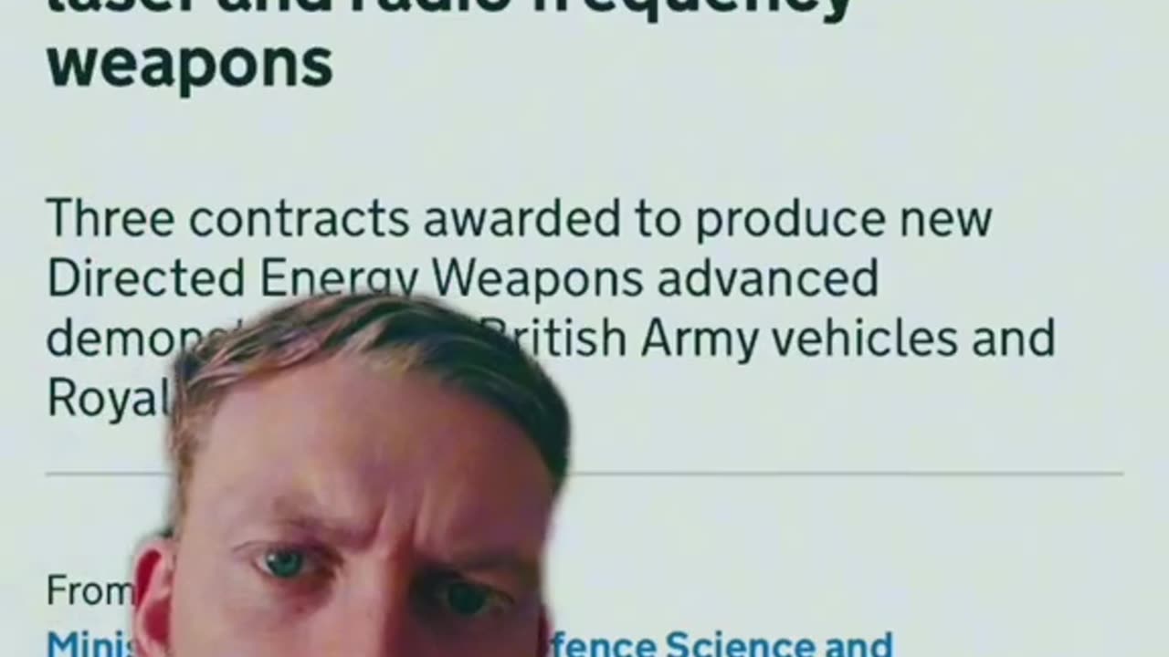 The UK invest in Directed Energy Weapons (DEWs)