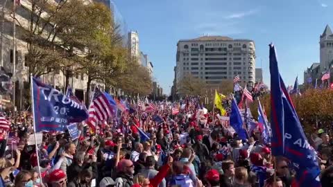 MAGA Million March sings national anthem protest in DC