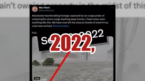 Fact Check: Video Does NOT Show Hurricane Helene Storm Surge -- Footage Is From 2022