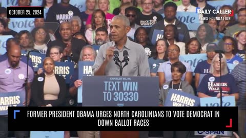 Former President Obama Urges North Carolinians To Vote Democrat In Down Ballot Races