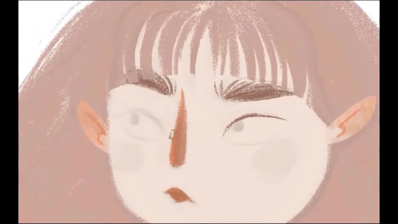 Outline The Facial Features With A Paintbrush