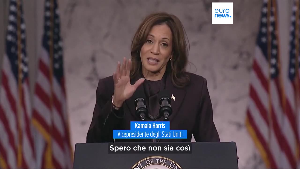 NOTIZIE DAL MONDO Kamala Harris si rivolge alla nazione dopo aver concesso??? le elezioni a Donald Trump...dicono tutto tranne che hanno straperso le elezioni i democratici,non mostrano manco la tabella finale dei risultati dalla vergogna