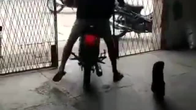 crazy biker gets accidental