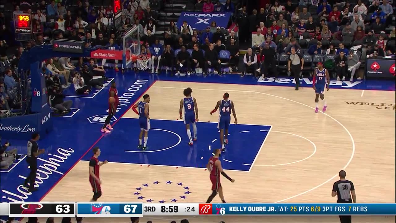 NBA - Bam Adebayo slams it through contact for the and-1 💪 Sixers-Heat