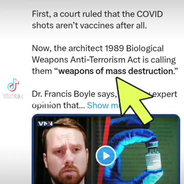 Covid Vaccines are Declared Weapons of mass destruction by Harvard Professor