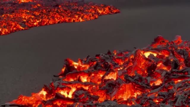 nature Lava flow on La Palma island. NATURE