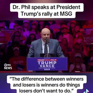 Dr. Phil speaks at President Trump's rally at MSG