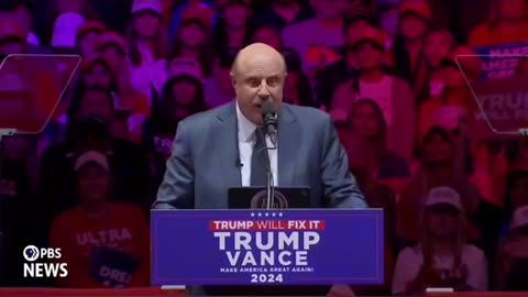 Dr. Phil speaks at President Trump's rally at MSG