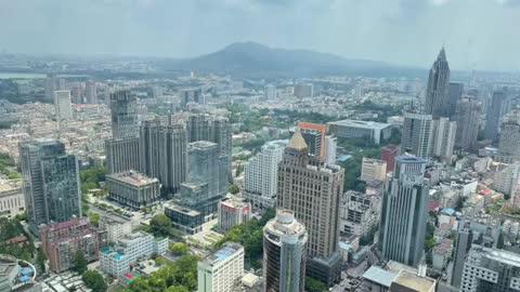 Overlooking the city from a high altitude has a different view