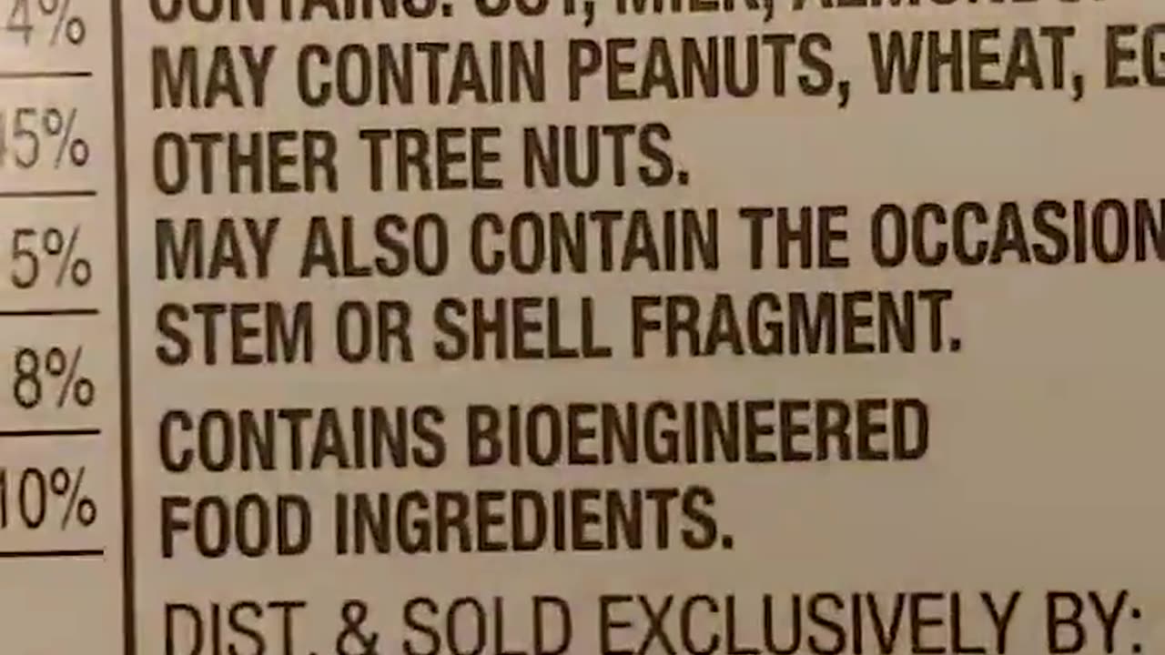 Aldi supermarkets selling food that "contains bioengineered food ingredients".